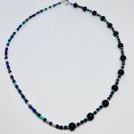 Beads Halskette Onyx Spinell mit farbigen Beads und Silber-Verschluss – Beads Kette Damen